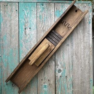 Antique‎ 1890s Catawissa Home Wooden Steel Vegetable Slicer 20.5" Made In USA